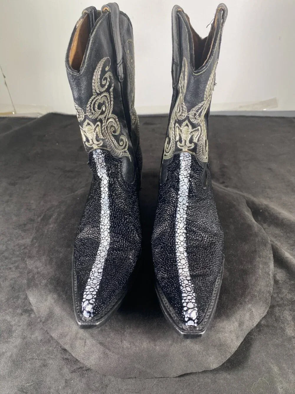 Youth/Big  Kids Authentic Snip Toe Sting Ray Exotic Boots, Made in Mexico, Used,